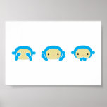 3 monos sabios impresiones