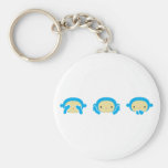3 monos sabios llaveros personalizados
