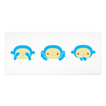 3 monos sabios lona personalizada