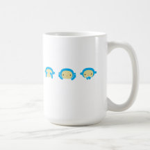 3 monos sabios tazas