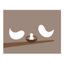 3 pájaros con la jerarquía tarjeta postal