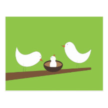 3 pájaros con la jerarquía tarjeta postal