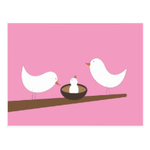 3 pájaros con la jerarquía tarjetas postales