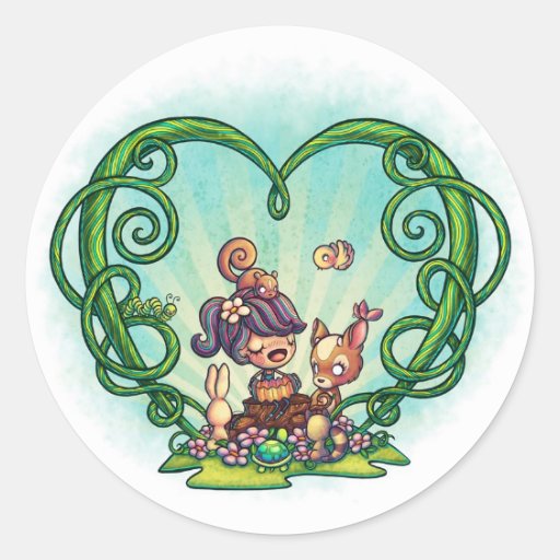 3" pegatinas de la canción del bosque