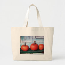 3 pequeñas calabazas bolsa