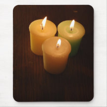 3 velas de Mousepad de encargo fresco oscuro Alfombrilla De Ratón