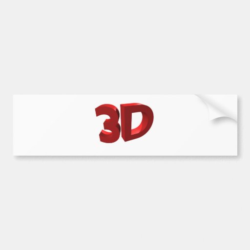 3D PEGATINA DE PARACHOQUE