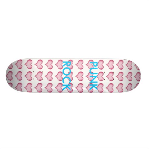 3d-pink-heart-pattern-large, PUNK ROCK Monopatin Personalizado