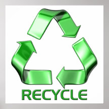 3d reciclan el gráfico poster