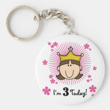 3ro cumpleaños camisetas y regalos de la princesa  llaveros