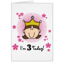3ro cumpleaños camisetas y regalos de la princesa  felicitaciones