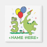 3ro cumpleaños de Dino Iman Para Frigorífico