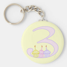 3ro Cumpleaños Llavero Personalizado