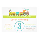 3ro Invitación del tren del cumpleaños (muchacho)