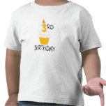 3ro La camiseta de los niños del cumpleaños