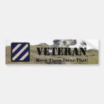 3ro pegatina para el parachoques de los veteranos  etiqueta de parachoque