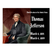 3ro Presidente Of el StatesThomas unido Jefferson Tarjetas Postales