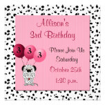 3ro rosa de la invitación de la fiesta de cumpleañ