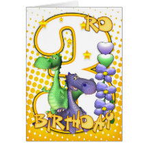 3ro tarjeta de cumpleaños de los gemelos - pequeño