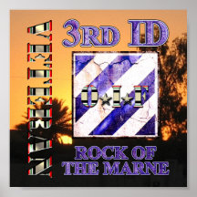 3ro Veterano de la división de infantería OIF Poster