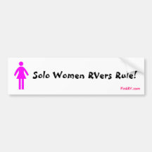 ¡4008672, regla a solas de RVers de las mujeres! , Etiqueta De Parachoque