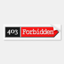 403 - Prohibido Pegatina De Parachoque
