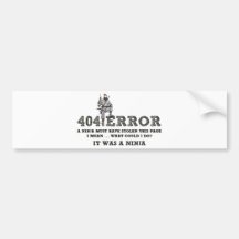 404 Ninja - ReasonerStore Pegatina De Parachoque
