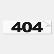 404: No encontrado Pegatina De Parachoque