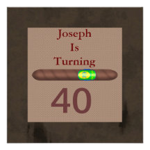 40.as invitaciones del cigarro del cumpleaños de l anuncio personalizado