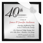 40.as invitaciones elegantes del fiesta de Annnive Invitaciones Personalizada