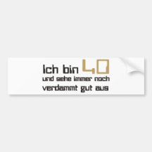 40. Geburtstag Auto Sticker