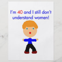 40 no entienda a las mujeres flyer personalizado