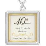 40.o Colgante elegante del recuerdo del aniversari