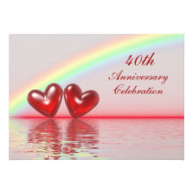 40.o Corazones del rubí del aniversario Comunicado Personal