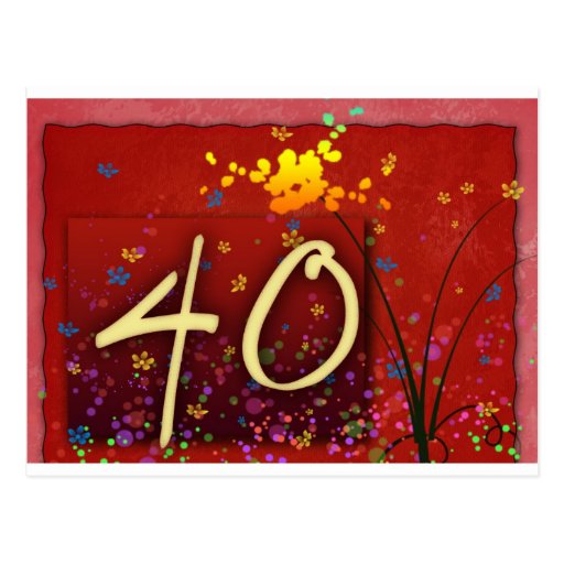 ¡40.o cumpleaños feliz! postales