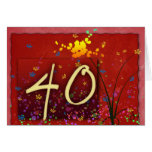 ¡40.o cumpleaños feliz! tarjeton