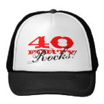40.o ¡Gorra el | del cumpleaños cuarenta rocas!