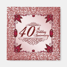 40.o Imán del aniversario de boda