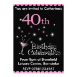 40.o Invitación de la fiesta de cumpleaños - vidri