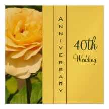40.o Invitación del aniversario de boda