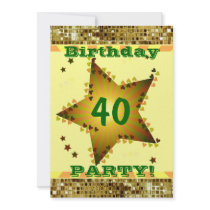 40.o O cualquier invitación de la fiesta de cumple invitaciones