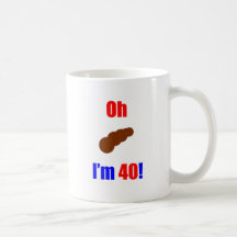 ¡40 oh (imagen de Poo) soy 40! Tazas