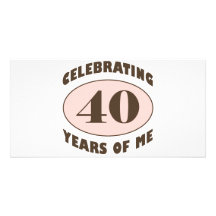 40.os regalos de cumpleaños divertidos tarjeta fotográfica