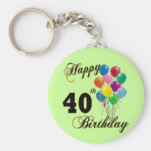 40.os regalos de cumpleaños y ropa felices del cum llavero personalizado