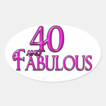 40 y fabuloso calcomanías óvales