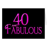 40 y fabuloso tarjetas