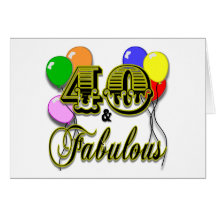 40 y regalos y ropa fabulosos de cumpleaños felicitacion 