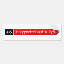 415 - Tipo de medios sin apoyo Pegatina De Parachoque