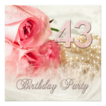 43.o Invitación, rosas y perlas de la fiesta de cu