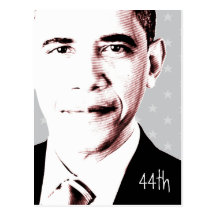 44.o - Obama con las estrellas - postal